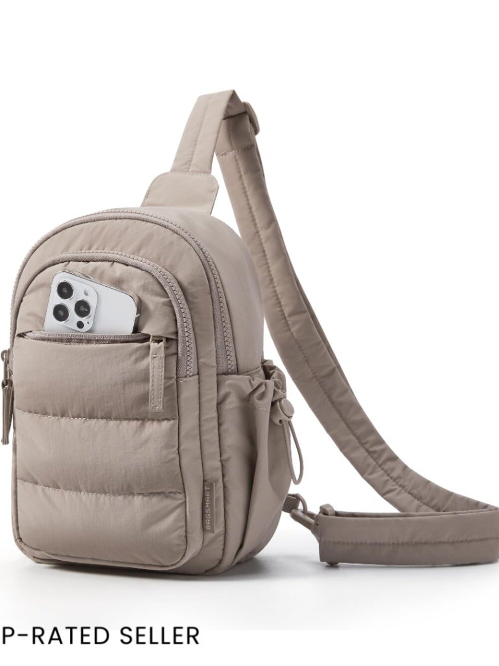 Puffer Crossbody Sling Bag Small Travel Hiking Chic Minimal Functional